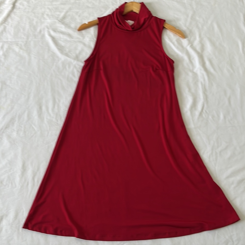 🌷Julie Brown dress Burgundy color turtleneck - Picture 8 of 9